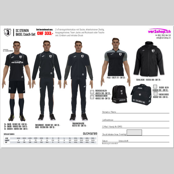 Sc Steinen Basel Coach Set Miniaturansicht